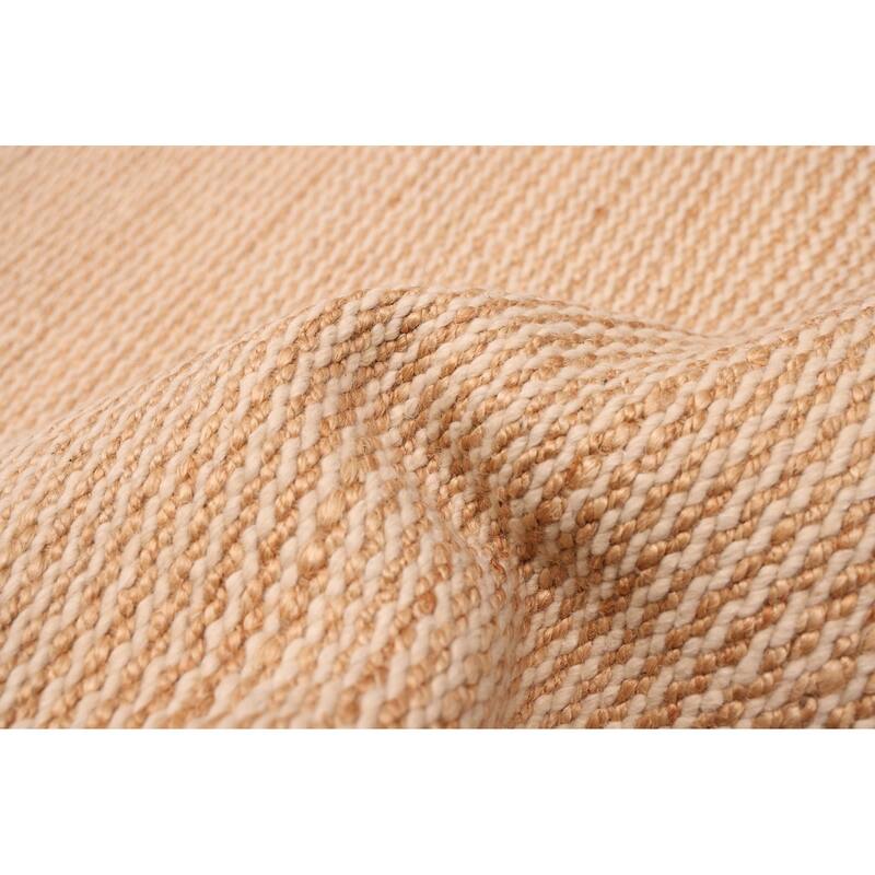 ECARPETGALLERY Braided Weave Palas Denizli Ivory, Tan Rug - 5'3 x 7'8