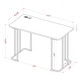 preview thumbnail 5 of 11, Woren Contemporary 47-inch Steel Computer Desk with USB Ports by Furniture of America