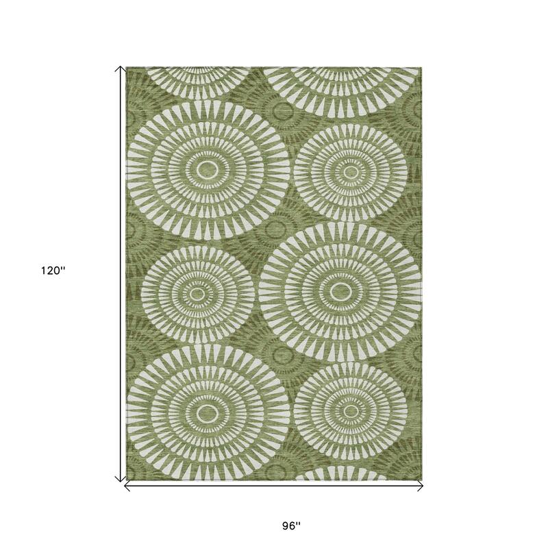 HomeRoots Geometric Transitional Rectangle Outdoor Rug