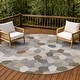 preview thumbnail 115 of 145, Machine Washable Indoor/ Outdoor Modern Loyd Chantille Rug Beige - 8' x 8'
