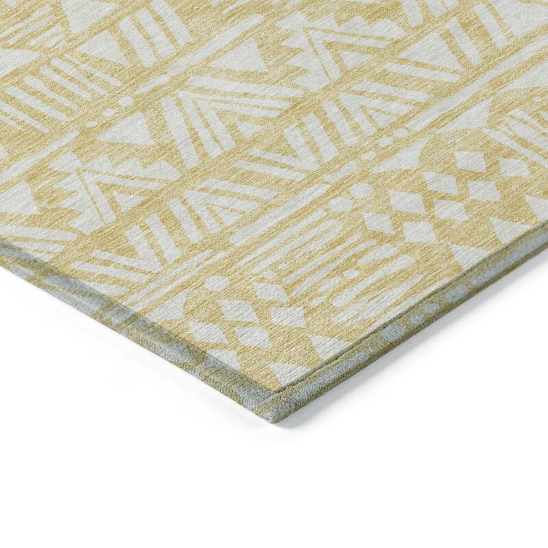 Machine Washable Indoor/ Outdoor Chantille Boho Tribal Rug