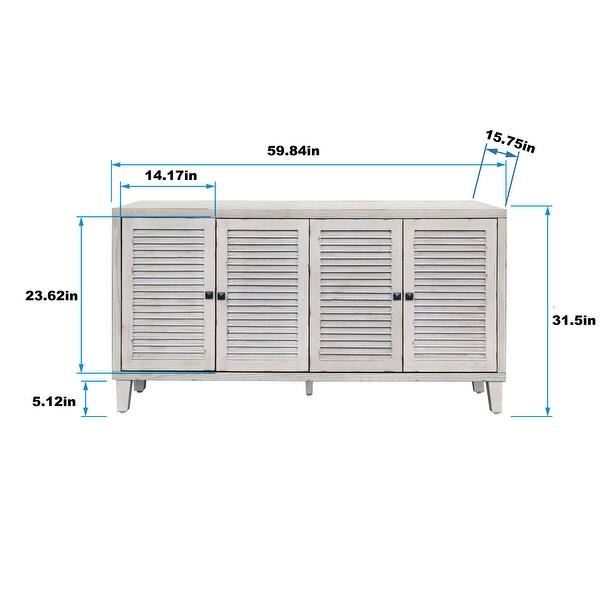 4 Shutter Door Wooden Cabinet - Bed Bath & Beyond - 40202172