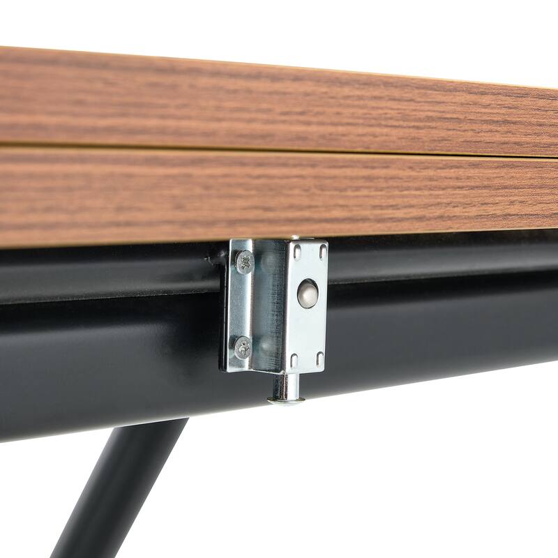 Modern minimalist multifunctional lift table with 0.8 inch thick MDF desktop and black metal legs,coffee table