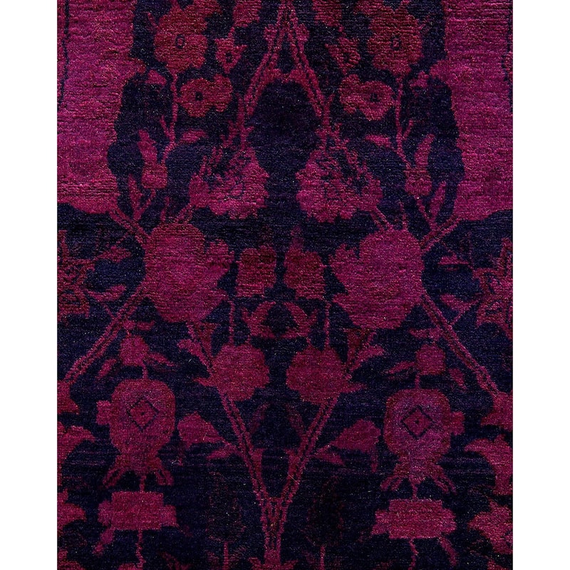 Fine Vibrance, One-of-a-Kind Hand-Knotted Area Rug - Black, 10' 1" x 14' 2" - 10' 1" x 14' 2"