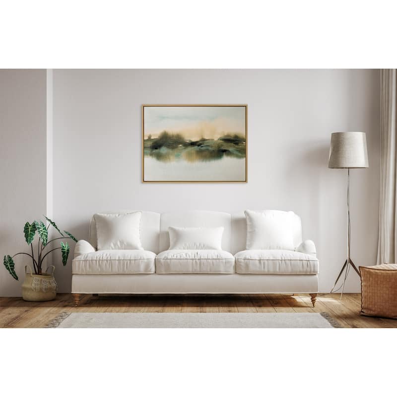 Kate and Laurel Sylvie Tranquil Meadows Framed Canvas by Amy Lighthall