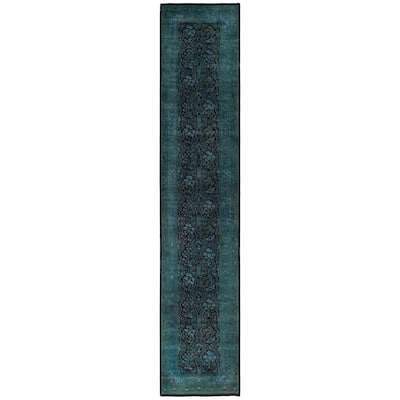 Overdyed One-of-a-Kind Hand-Knotted Area Rug - Red - 2' 7" x 12' 6"