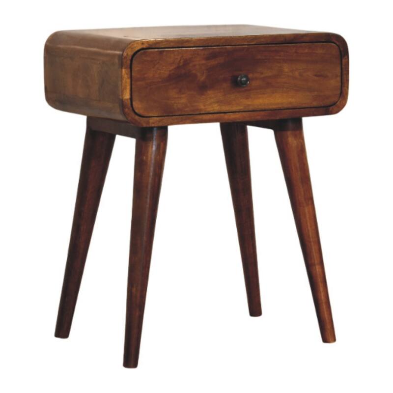 HomeRoots 22" Chestnut Solid Wood One Drawer Nightstand