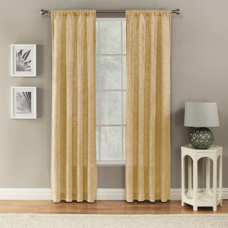 Channon Rod Pocket Panel (Single Panel) - 50 x 95 - Butter