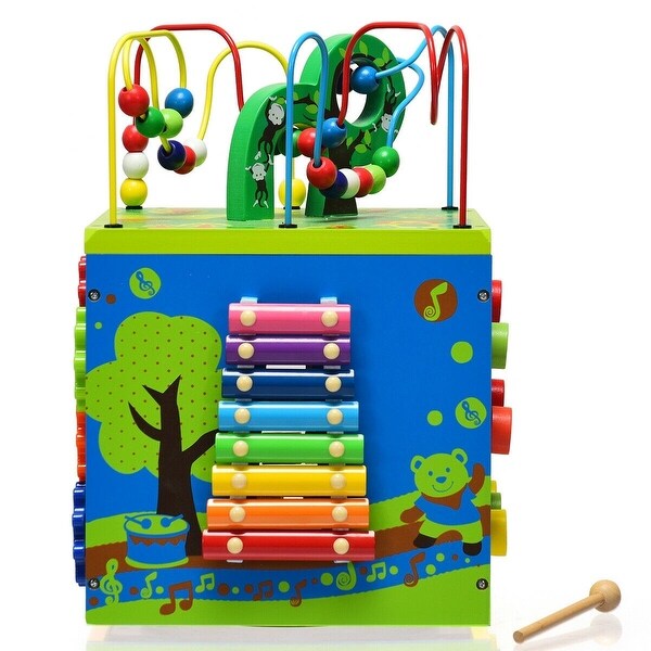 Wooden 5 in shop 1 activity cube