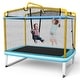 preview thumbnail 5 of 10, 6 Feet Rectangle Trampoline with Swing Horizontal Bar and Safety Net-Orange