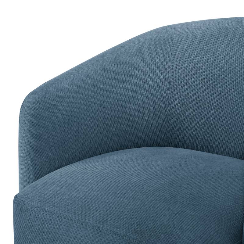 Leather Swivel Barrel Chair 30 Inch Compact 360 Degree
