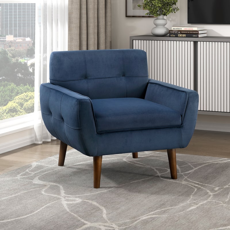 Milford Velvet Fabric Accent Chair