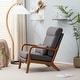 preview thumbnail 101 of 105, High Back Solid Wood Armrest Backrest Leisure Chair Accent Chair