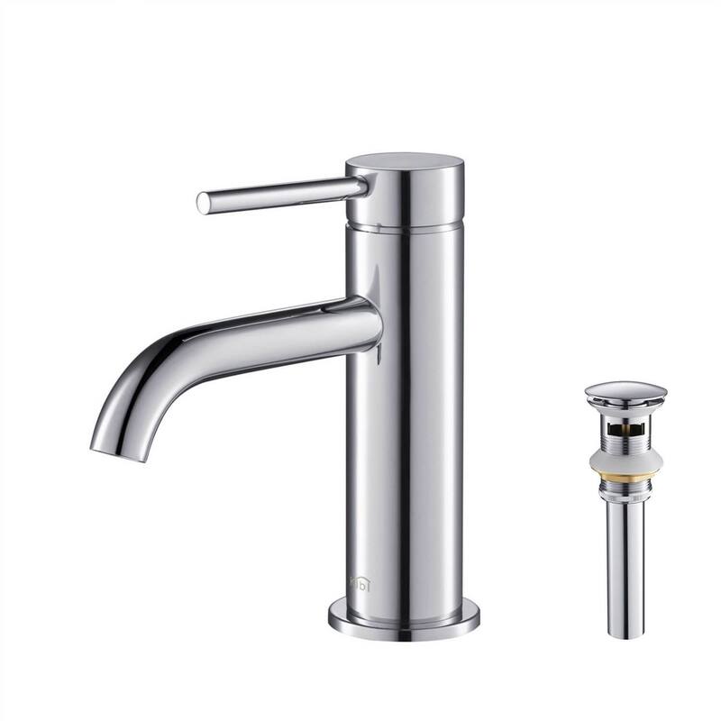 Lead Free Single Handle Bathroom Faucet with Water Hose - Chrome W/ Pop Up Drain