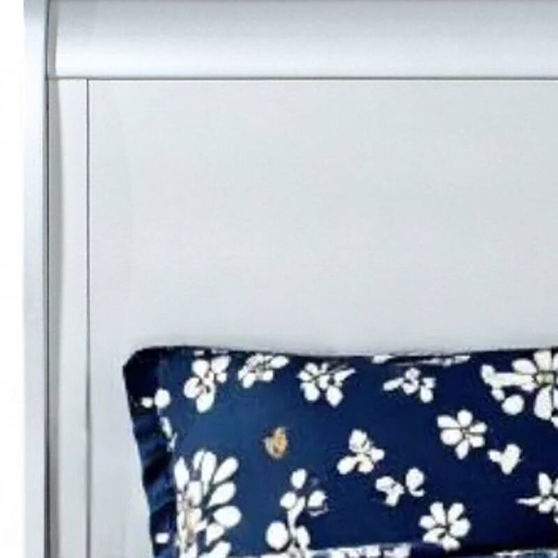 HomeRoots Solid Wood Off White Bed