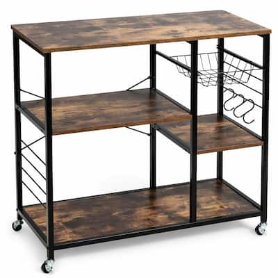 Rolling Industrial Kitchen Baker’s Storage Shelf