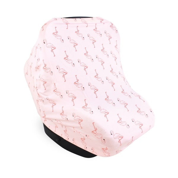 slide 1 of 1, Hudson Baby Girls Multi-use Car Seat Canopy, Flamingo, One Size - Flamingo Flamingo