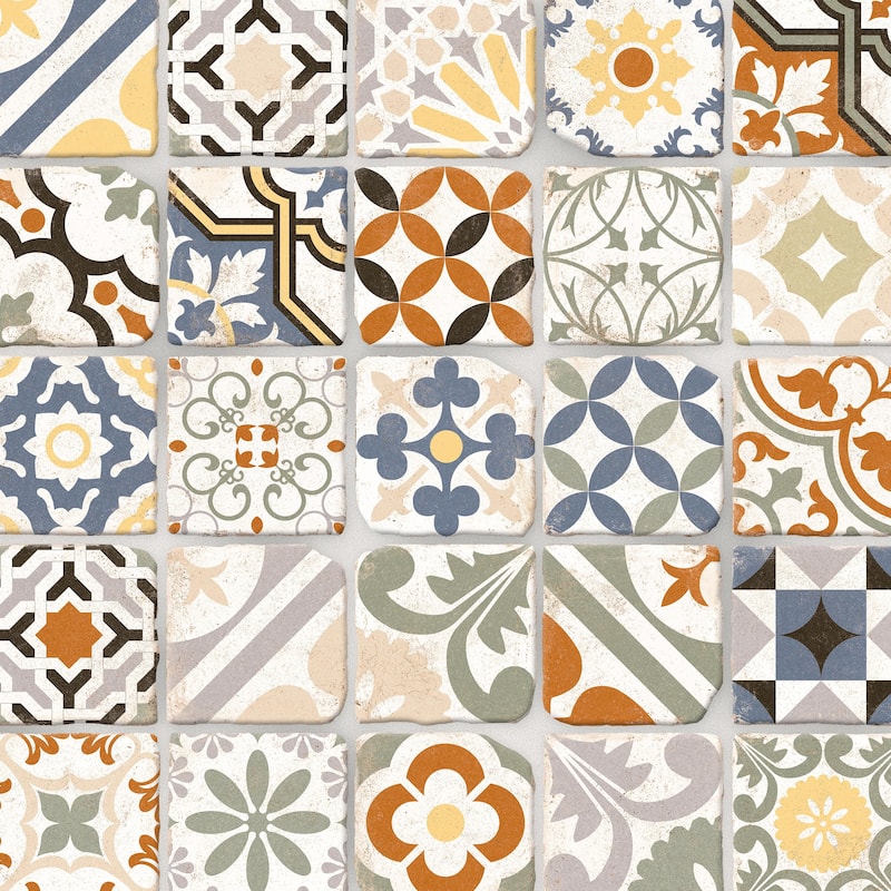 Merola Tile Benisa Decor Aida 5-7/8" x 5-7/8" Porcelain Floor and Wall Tile