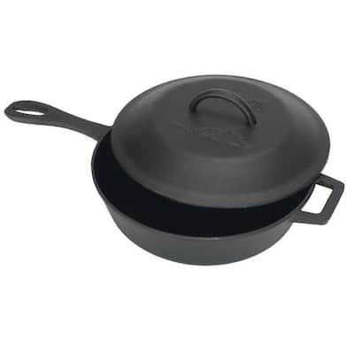Bayou Classic® Cast Iron 3-qt Covered Skillet with Self-Basting Lid - N/A