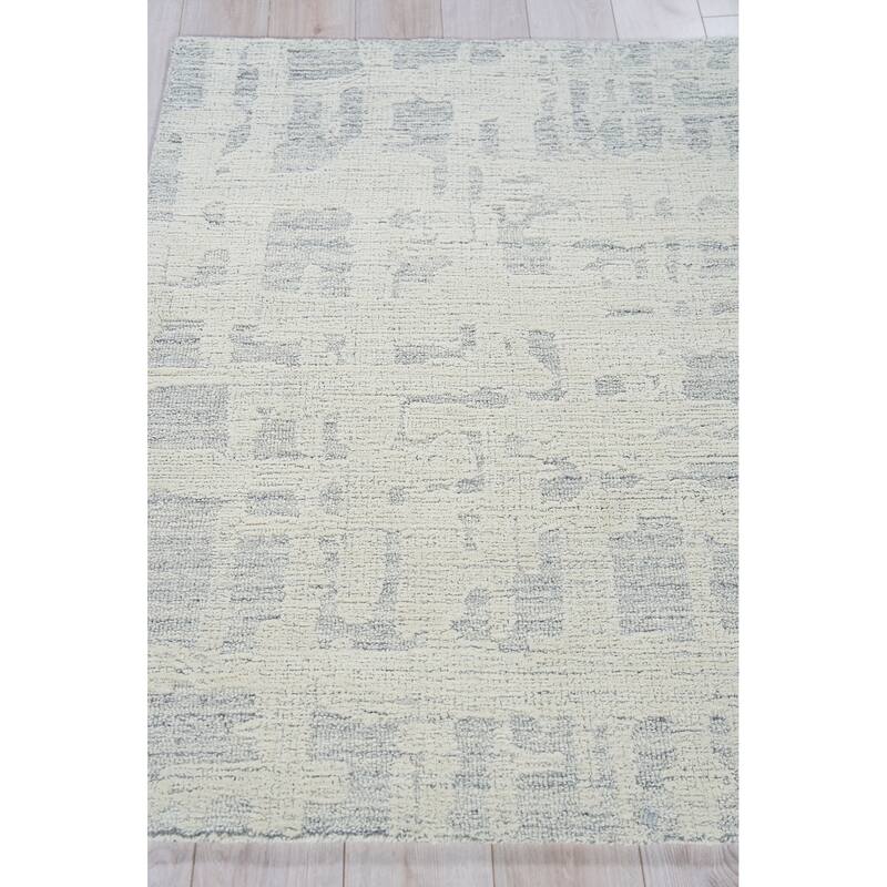 Exquisite Rugs Aspen Handmade Hand-tufted New Zealand Wool on Canvas Natural Gray/Ivory Area Rug