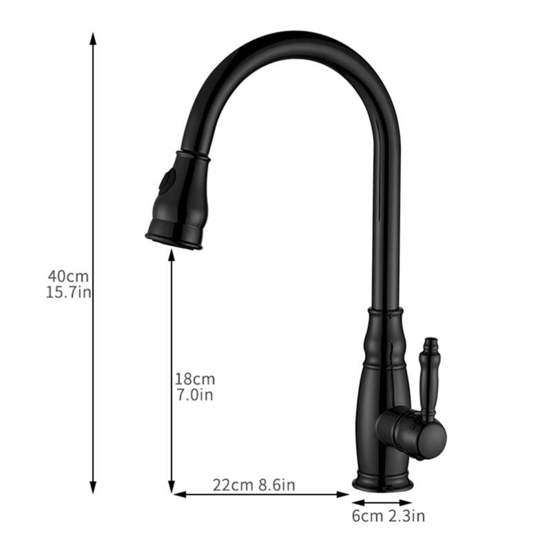 Single Handle Kitchen Sink Faucet with Pull Down Sprayer Brass Pull Out Kitchen Basin Vanity Faucets with Sprayer