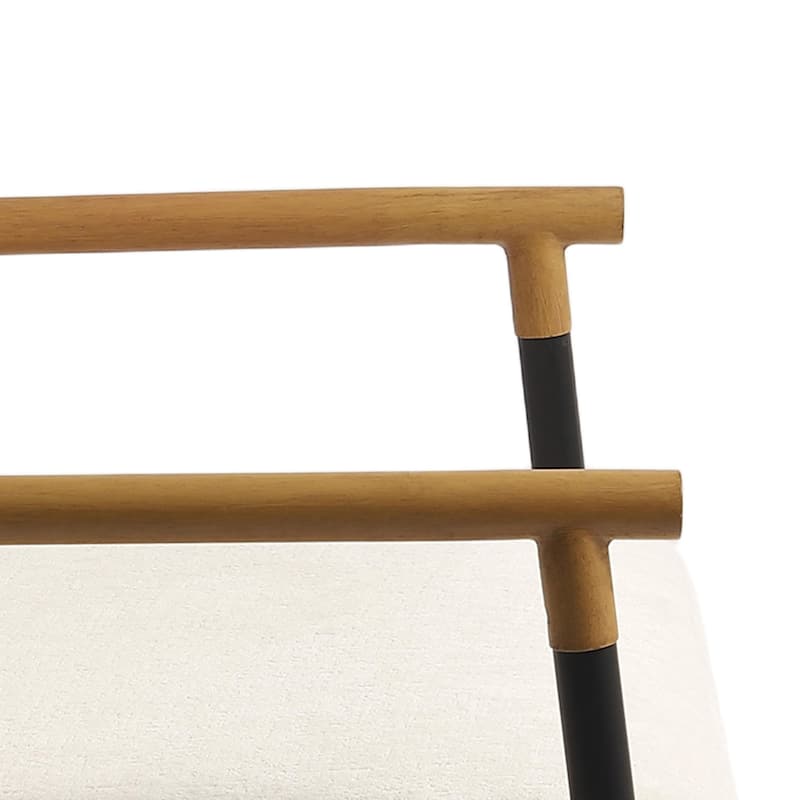Modern Industrial Metal Frame Upholstered Accent Chair Armchair