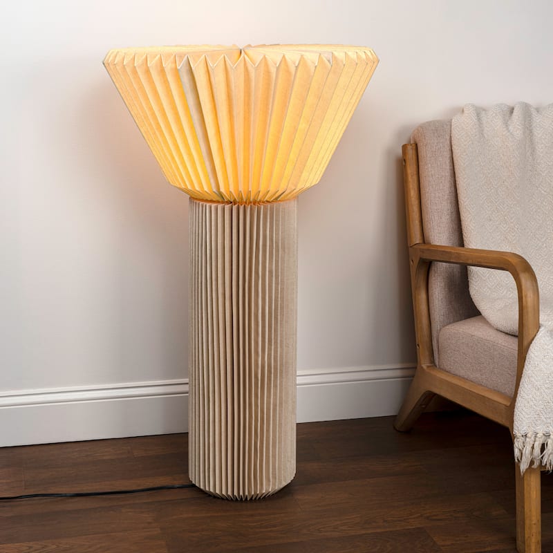 Archer 37" Modern Pleated Shade Floor Lamp