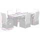 preview thumbnail 20 of 22, vidaXL 7/9/11 Piece Patio Dining Set with Cushions Gray Poly Rattan - 22.4" x 27.2" x 41.7"