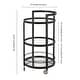 preview thumbnail 7 of 5, Hause 21" Wide Round Bar Cart - 21" Wide