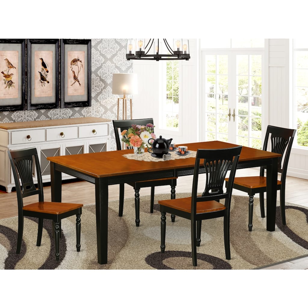 Rococo Radiance Dining Set - Table & Chairs - Elegant Wood Furniture