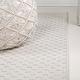 preview thumbnail 7 of 23, JONATHAN Y Sofia High-Low Modern Minimalist Checkered Monotone Ivory/Cream Indoor/Outdoor Rug