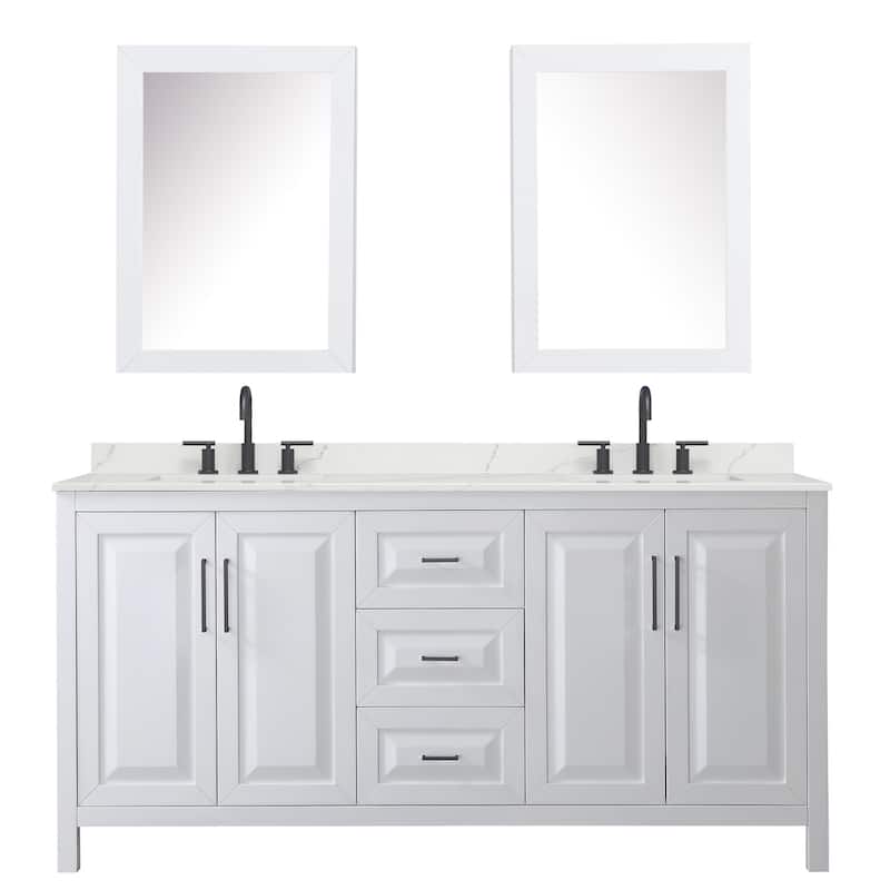 Wyndham Collection WCV252572D-QTZ-US3MED Daria 72" Free Standing
