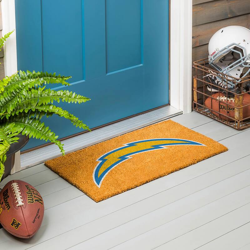 Los Angeles Chargers Full Color Indoor/Outdoor Coir Mat - 28" x 16"