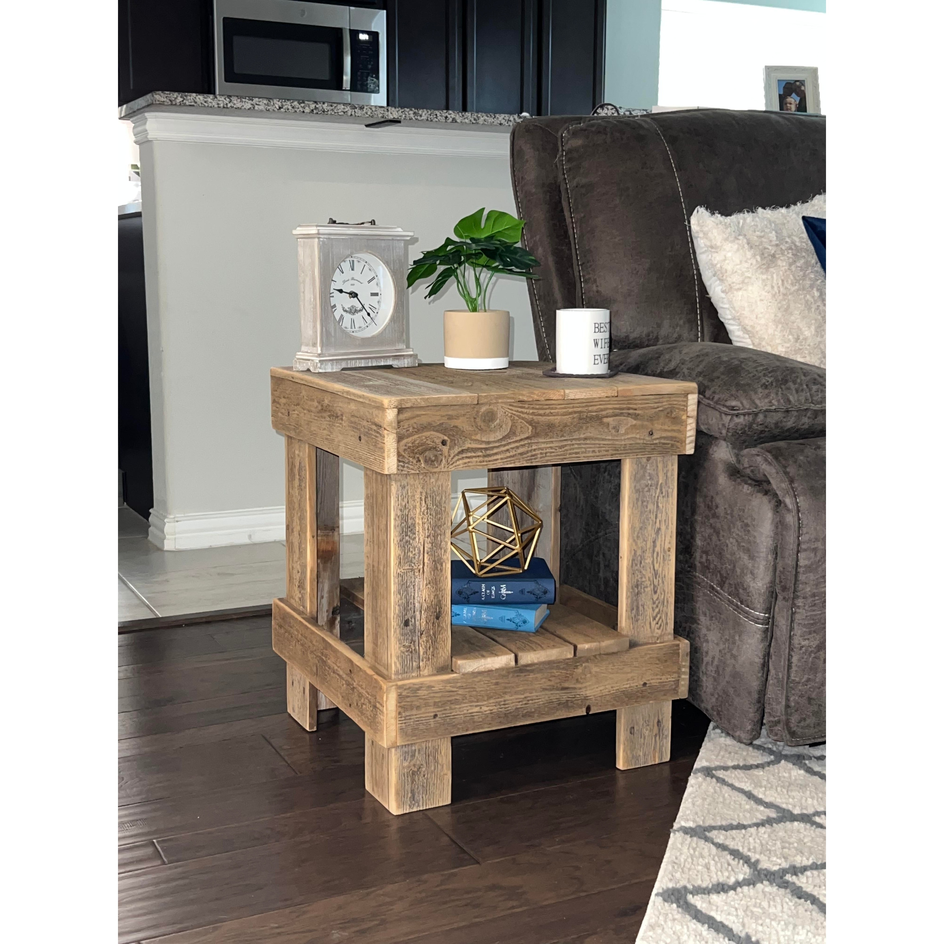 Kamiler Nightstand with Drawer Entry Tables Iron Side Table 2 Mesh Shelves,End Table Storage Console Sofa Table Rustic for Entryway/Hallway/Living Room/Bedroom