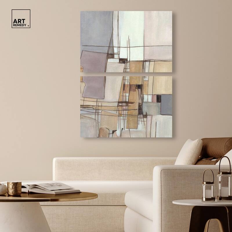 Unspoken Thoughts I Canvas Set of 2 by Art Remedy, Gallery Wrapped