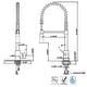preview thumbnail 3 of 29, UltraFaucets Euro Collection Spring Spout Kitchen Faucet With Pull-Down Spray