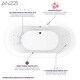 preview thumbnail 9 of 12, ANZZI Sofi 5.6 ft. Center Drain Whirlpool and Air Bath Tub in White