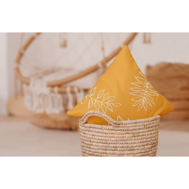 Fern Leaves Decorative Indoor Pillow