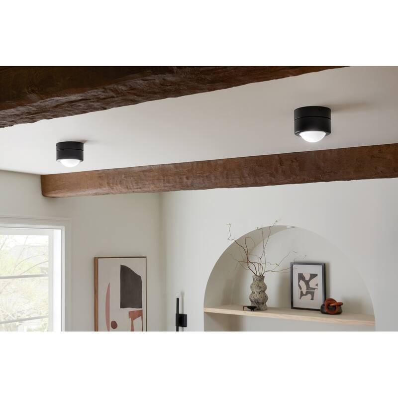Kichler Lighting Tibbi 5.5 in. 1-Light Black Integrated LED Flush Mount Light