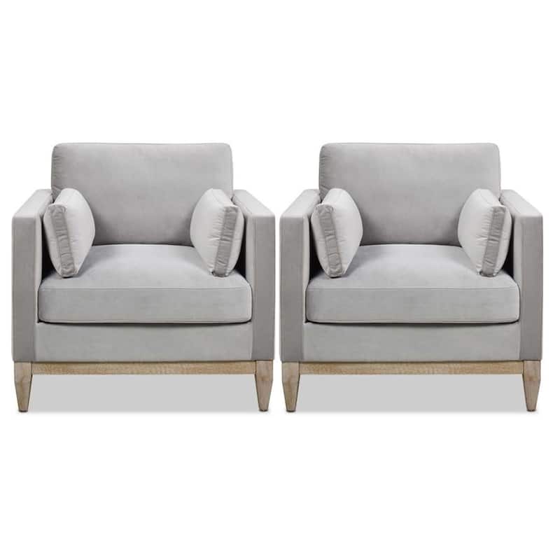 Knox 36" Modern Farmhouse Loose Pillow-Back Arm Chair