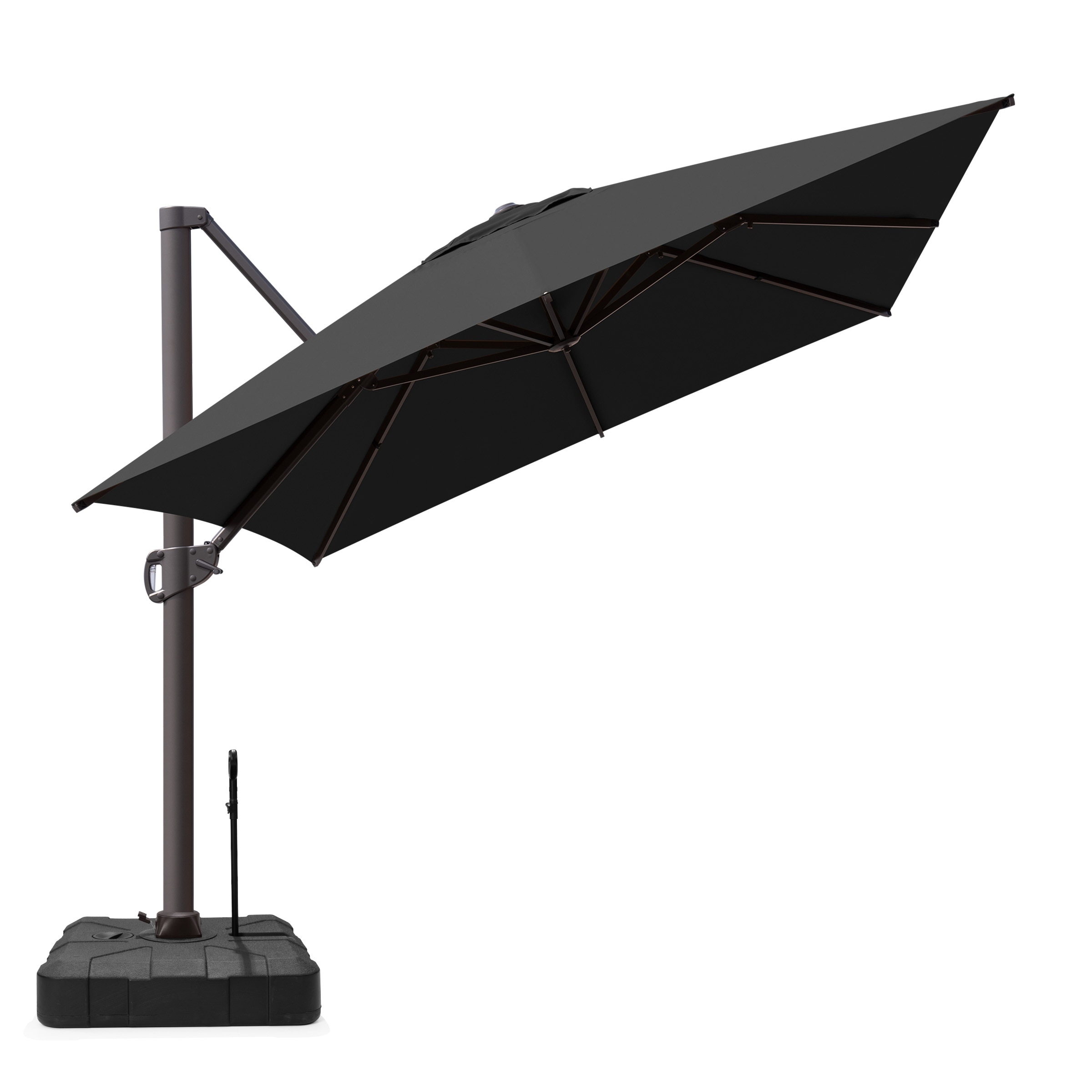 VredHom 10 x 13 Ft Outdoor Wind Vent Cantilever Patio Umbrella with Rod Base