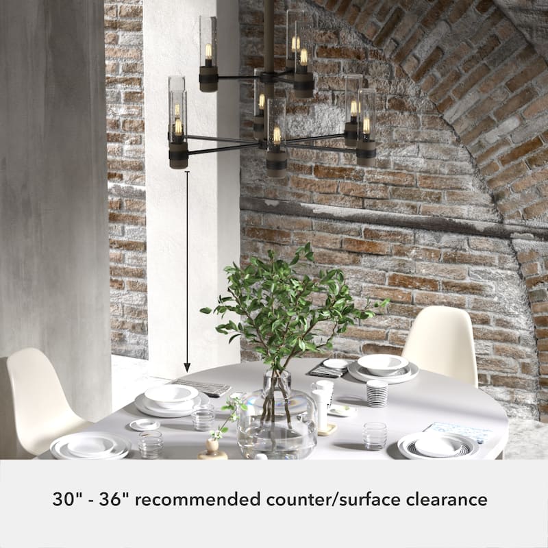 Hunter River Mill Chandelier - Dining Room, Entry - Modern Mountain, Rustic, Round, Industrial