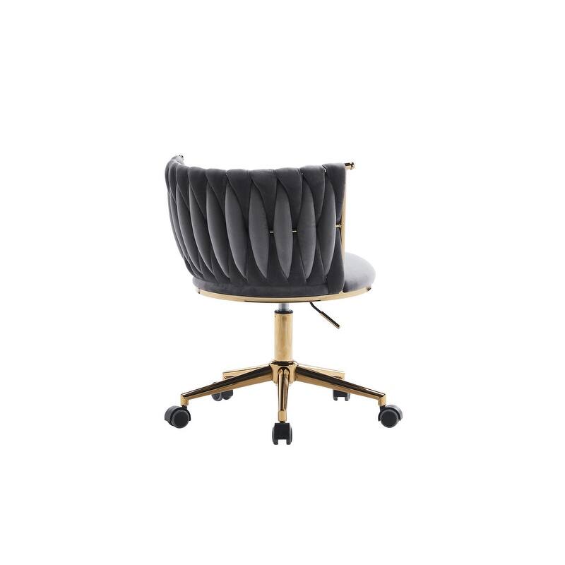Modern/Luxury Upholstered Adjustable Swivel Office Chair with Wheels