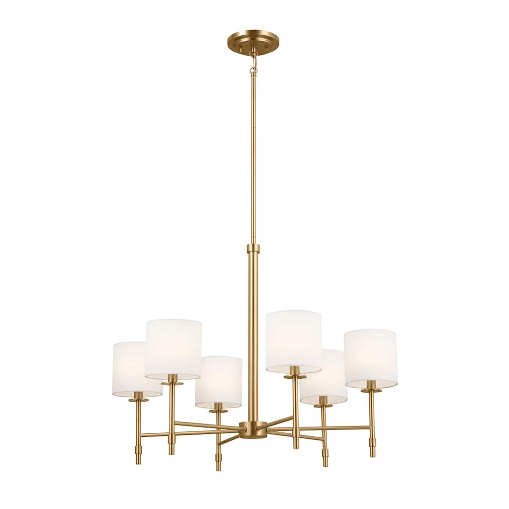 Kichler Lighting Ali 6-Light Brushed Natural Brass Chandelier
