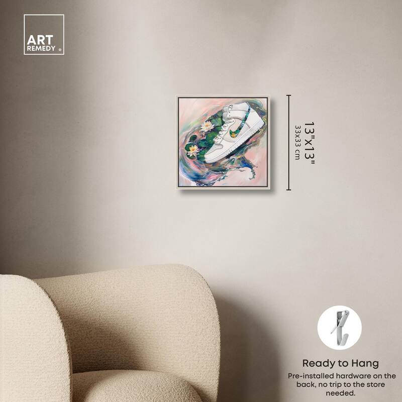 Lilypads Sneaker Splash Canvas by Art Remedy
