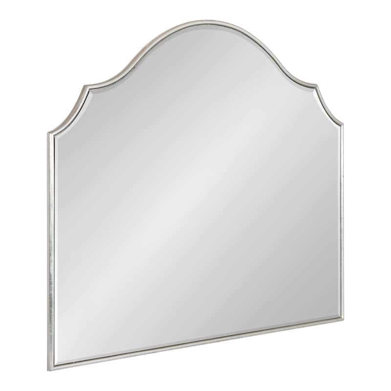 Kate and Laurel Leanna Framed Arch Wall Mirror - 32x28 - Silver