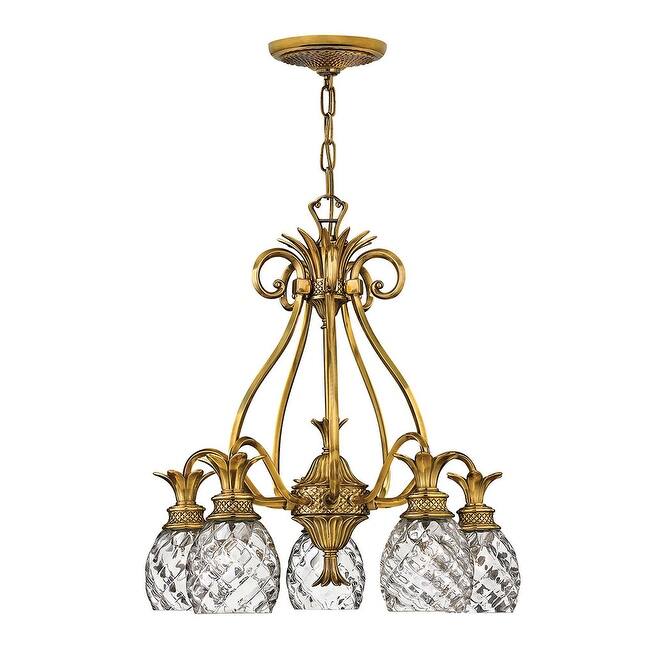 Hinkley Lighting Plantation 5 Light 1 Tier Chandelier - Burnished Brass