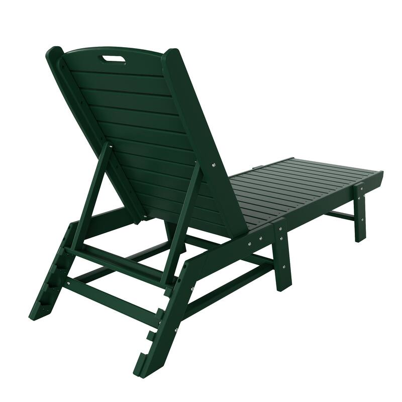 Laguna Hdpe All Weather Outdoor Patio Pool Reclining Armless Chaise Lounge