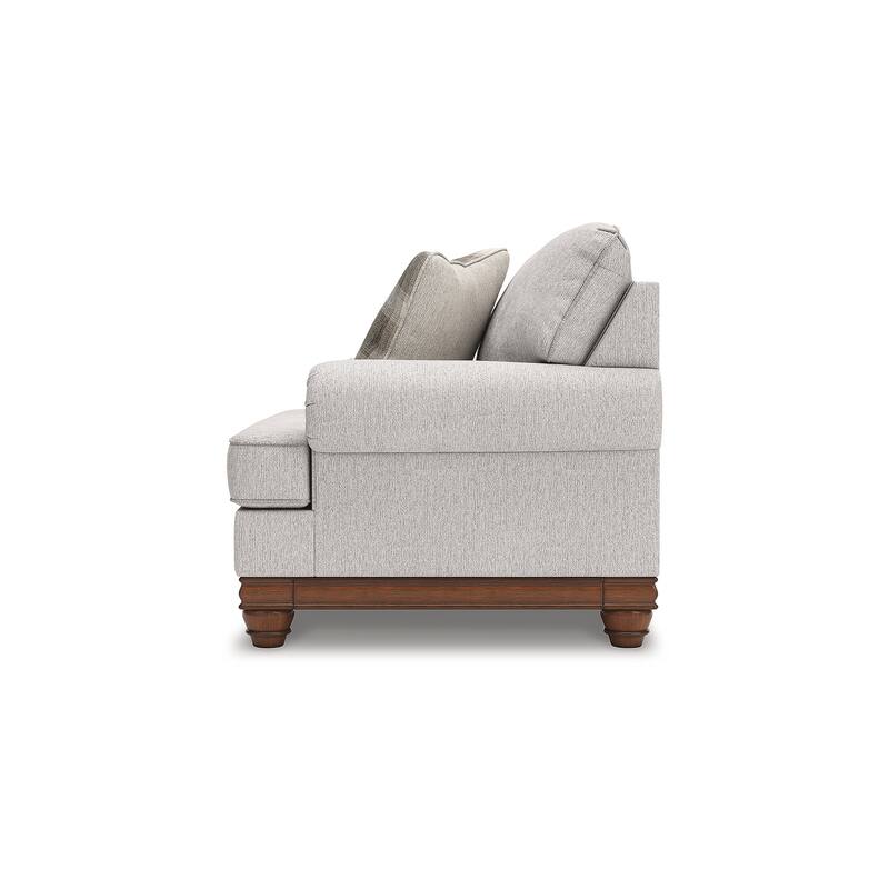 Signature Design by Ashley Meadowview Light Gray/Brown Oversized Chair - 53"W x 40"D x 41"H