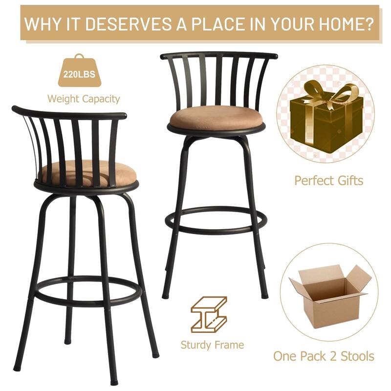 Homylin Swivel Bar Stools Set of 3 for Home Kitchen - N/A